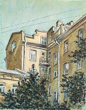 Дворик в Колокольниковом переулке