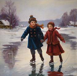 На замерзшей речке